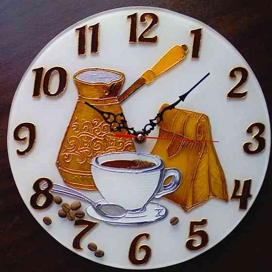 Часы круглые "Аромат кофе", 28 см. Донецк