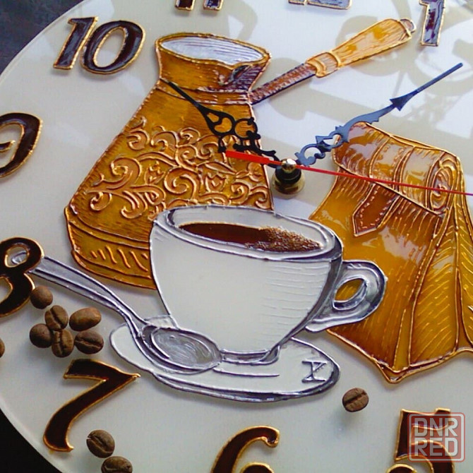 Часы круглые "Аромат кофе", 28 см. Донецк - изображение 2