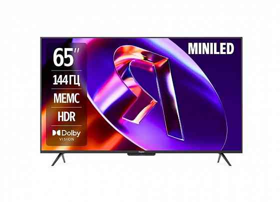 Телевизор яндекс тв-cтанция PRO MiniLED QLED 65" YNDX-00104, 4K Ultra HD, черный, YaOS X Макеевка