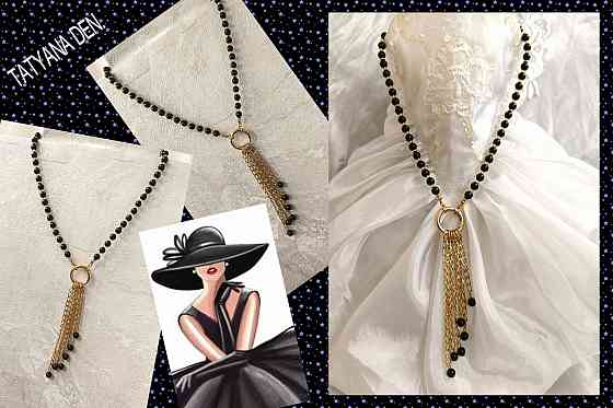 Колье из черного Обсидана Донецк