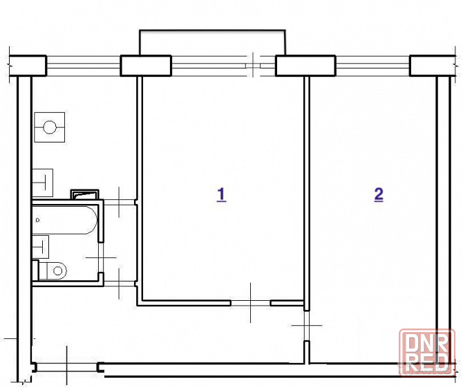 Торг,2 комнатная квартира квартал химик,пушка Макеевка - изображение 1