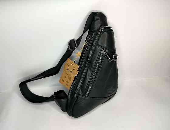 Модная нагрудная кожаная сумка Донецк