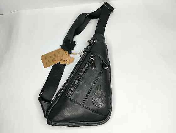 Модная нагрудная кожаная сумка Донецк