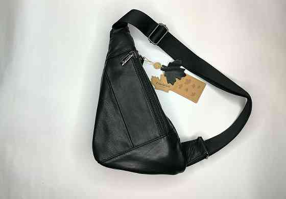 Модная нагрудная кожаная сумка Донецк