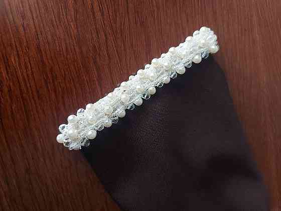 Коктельное платье 42 размер коричневого цвета с жемчугом Макеевка