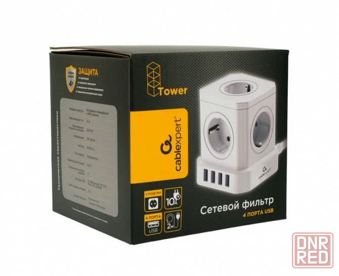 Удлинитель сетевой фильтр Cablexpert Tower 220В Донецк - изображение 8