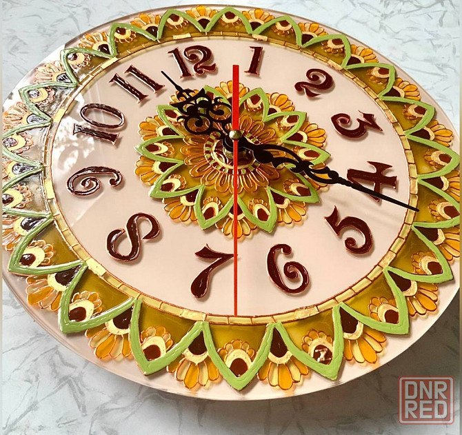 Часы "Natalie", 28 см. Роспись по стеклу. Донецк - изображение 2