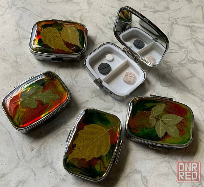 Таблетницы "Осень" прямоуголяные, на 2 отделения. Донецк - изображение 1