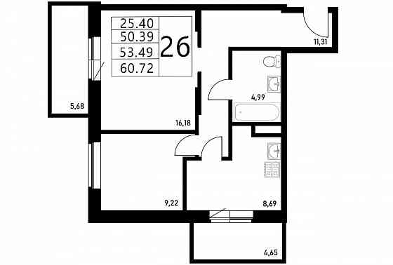 Продается 2-комнатная квартира в новостройке ( с подарком ) Мариуполь