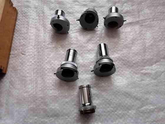 Набор объективов для микроскопа (6 штук) в деревянном футляре . ссср. Стаханов