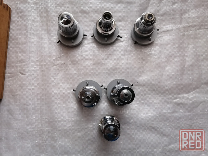 Набор объективов для микроскопа (6 штук) в деревянном футляре . ссср. Стаханов - изображение 5