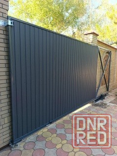 Автоматические откатные ворота с калиткой под ключ Донецк - изображение 4