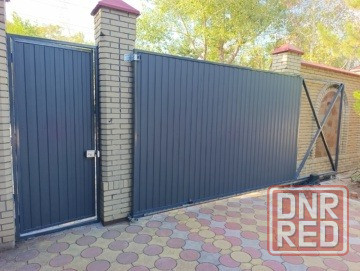 Автоматические откатные ворота с калиткой под ключ Донецк - изображение 5