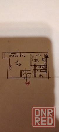 Однокомнатная квартира в Енакиево за 1,25 млн. руб. Свобода для вашего ремонта! Енакиево - изображение 2