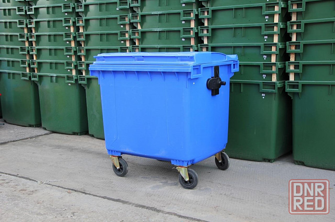 Пластиковый евроконтейнер 1100л (мусорный бак, контейнер тбо) Донецк - изображение 2