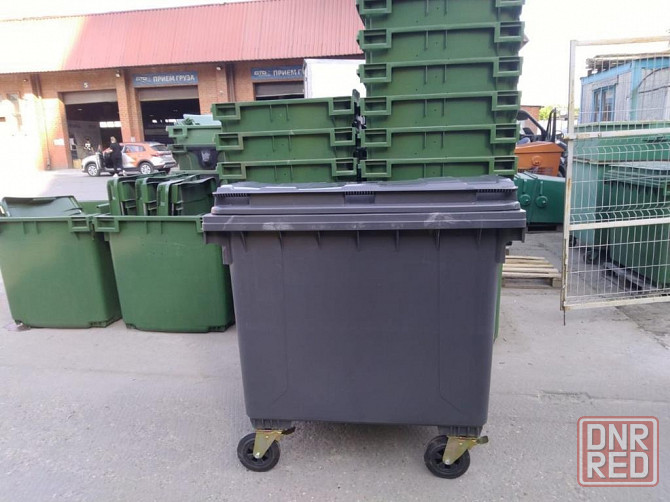 Пластиковый евроконтейнер 1100л (мусорный бак, контейнер тбо) Донецк - изображение 1