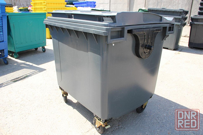 Пластиковый евроконтейнер 1100л (мусорный бак, контейнер тбо) Донецк - изображение 3