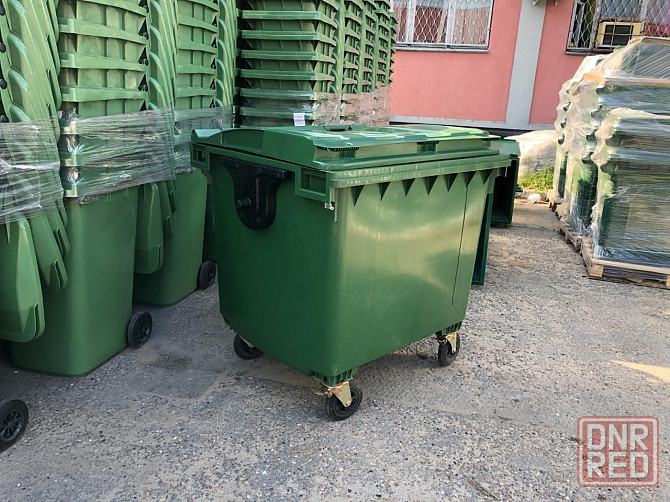 Пластиковый евроконтейнер 1100л (мусорный бак, контейнер тбо) Донецк - изображение 5