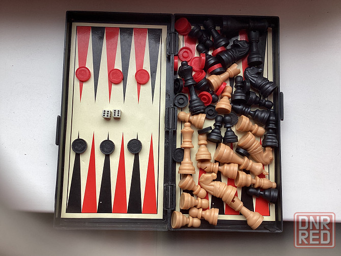 Подарок с пользой 3 в 1: шахматы шашки нарды Макеевка - изображение 1