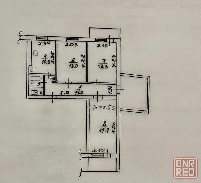 Продаётся 3-х комн.квартира 75,1 кв.м. Мариуполь - изображение 3