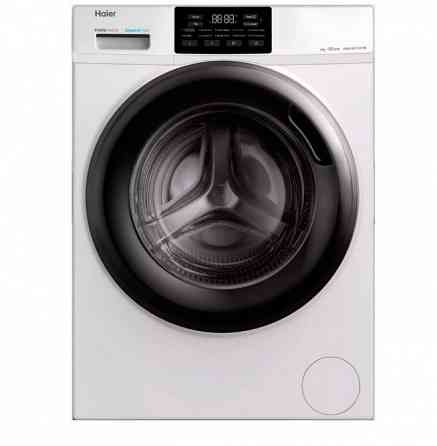Стиральная машина HAIER HW60-BP10919B с фронтальной загрузкой 6 кг (белый/черный) Inverter, пар Макеевка