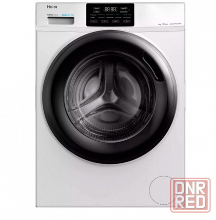 Стиральная машина HAIER HW60-BP10919B с фронтальной загрузкой 6 кг (белый/черный) Inverter, пар Макеевка - изображение 1