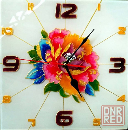 Часы "Ты мой цветочек White", 25 на 25 см. Донецк - изображение 1