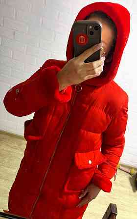 Зимний пуховик красного цвета - ваш идеальный спутник в холодное время года Донецк