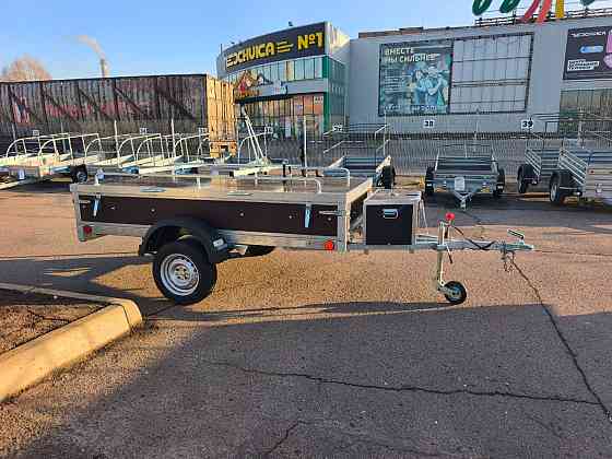 прицеп крепыш 2,5*1,26,борт фанера 30 см,фанерная крышка Донецк