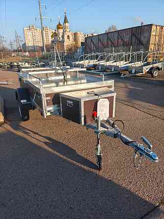 прицеп крепыш 2,5*1,26,борт фанера 30 см,фанерная крышка Донецк