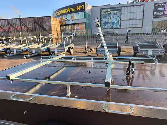 прицеп крепыш 2,5*1,26,борт фанера 30 см,фанерная крышка Донецк