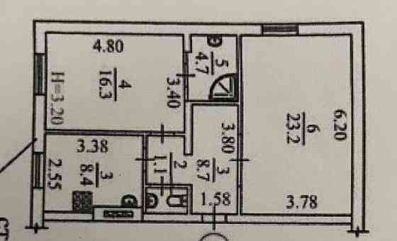 Продаётся 2-х комнатная квартира в сталинке ул. Владимирская, д. 2/6 Мариуполь