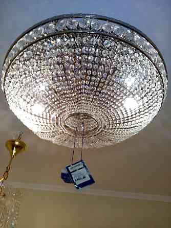 Люстра потолочная в никеле хрусталь чехия Макеевка