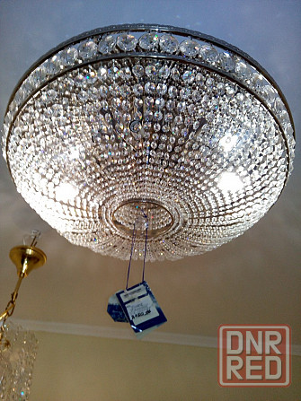 Люстра потолочная в никеле хрусталь чехия Макеевка - изображение 1