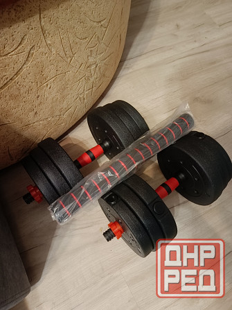 Гантели разборные 2 по 10 кг + соединитель Донецк - изображение 1