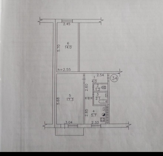 Продам 2х комнатную квартиру в районе пл. Бакинских комиссаров. Донецк