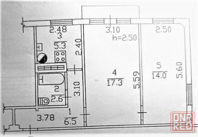 2-х комн 46 м², 4/5 этаж, ул. Багратиона, требует ремонта. Донецк - изображение 8