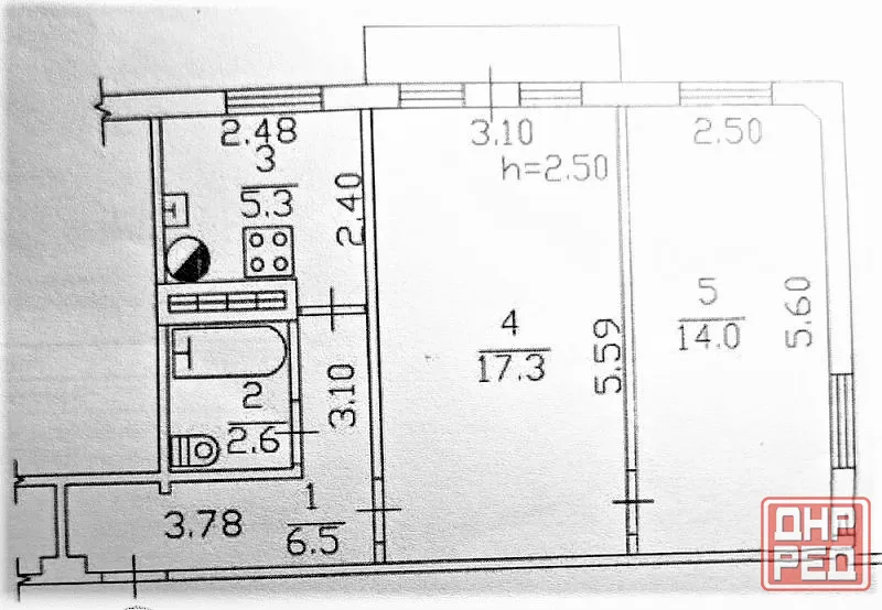 2-х комн 46 м², 4/5 этаж, ул. Багратиона, требует ремонта. Донецк - изображение 8