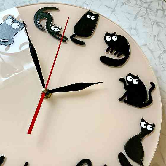 Часы кошатникам "Созвездие Кота" сувенир , 31 см. Новые. Донецк