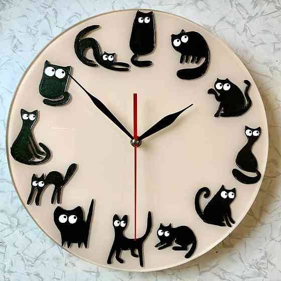 Часы кошатникам "Созвездие Кота" сувенир , 31 см. Новые. Донецк