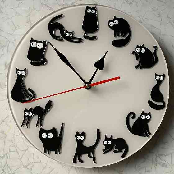 Часы кошатникам "Созвездие Кота" сувенир , 28 см. Новые. Донецк