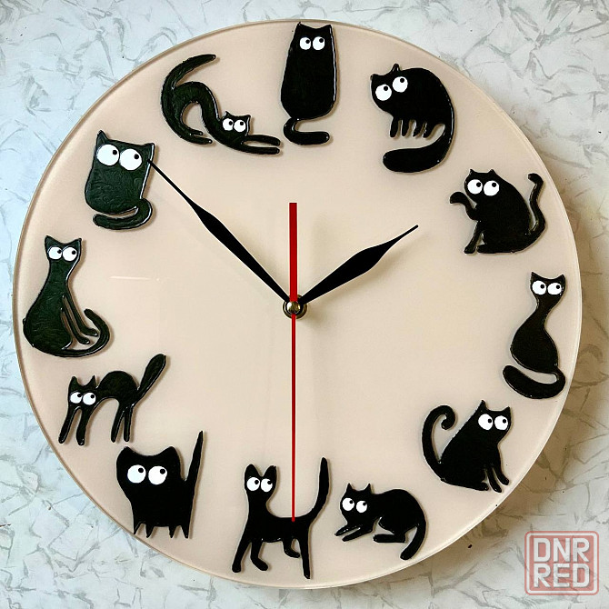 Часы кошатникам "Созвездие Кота" сувенир , 31 см. Новые. Донецк - изображение 1