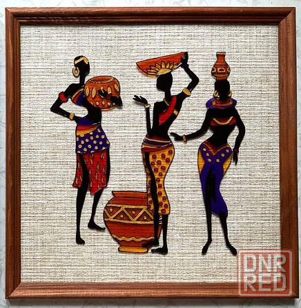 Картина витражная "Три грации", 32 на 32 см. Донецк - изображение 1