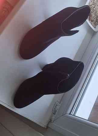 Полу сапоги женские черные замшевые натуральные Донецк