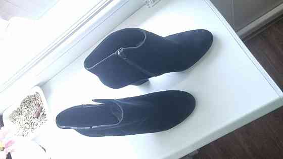 Полу сапоги женские черные замшевые натуральные Донецк