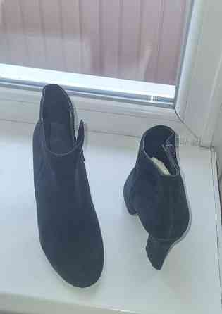 Полу сапоги женские черные замшевые натуральные Донецк