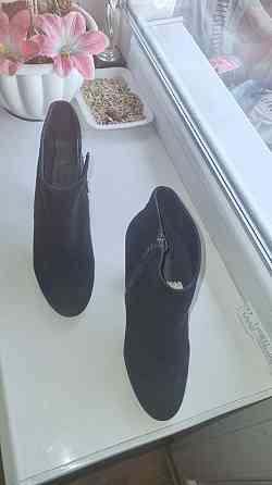 Полу сапоги женские черные замшевые натуральные Донецк