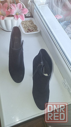 Полу сапоги женские черные замшевые натуральные Донецк - изображение 2