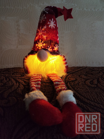 Новогоднее украшение. Гном с подсветкой Донецк - изображение 2