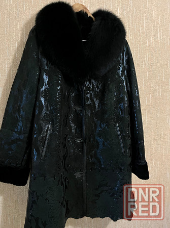 Продам дубленку натуральную в отличном состоянии, размер 50, черная Донецк - изображение 1